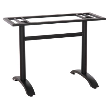 ΒΑΣΗ ΤΡΑΠΕΖΙΟΥ ΜΕΤΑΛΛΙΚΗ ΔΙΠΛΗ HM461.11 ΜΑΥΡΗ ΜΑΤ ΜΕ ΡΕΓΟΥΛΑΤΟΡΟΥΣ 100Χ60Χ73Υεκ.