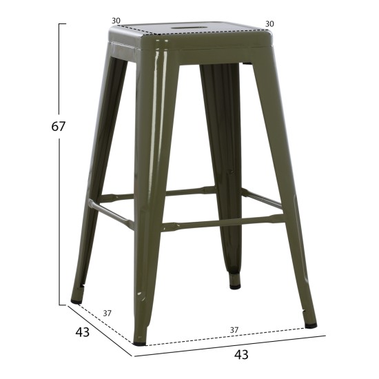 ΣΚΑΜΠΟ ΜΕΣΑΙΟΥ ΥΨΟΥΣ ΜΕΤΑΛΛΙΚΟ MELITA-PRO HM8573.43 DARK OLIVE GREEN 43x43x67Υεκ. ΣΚΑΜΠΟ ΜΕΣΑΙΟΥ ΥΨΟΥΣ ΜΕΤΑΛΛΙΚΟ MELITA-PRO HM8573.43 DARK OLIVE GREEN 43x43x67Υεκ.