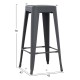 ΣΚΑΜΠΟ ΜΠΑΡ ΜΕΤΑΛΛΙΚΟ MELITA-PRO HM8642.50 ΣΕ ΓΚΡΙ 43x43x78Υεκ.