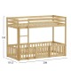 ΠΑΙΔΙΚΗ ΚΟΥΚΕΤΑ τ.MONTESSORI ΜΕ ΠΑΡΚΑΚΙ PLAYKID HM703.01 ΞΥΛΟ ΠΕΥΚΟΥ ΦΥΣΙΚΟ ΓΙΑ 190x90εκ