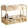 ΠΑΙΔΙΚΗ ΚΟΥΚΕΤΑ τ.MONTESSORI ΜΕ ΠΑΡΚΑΚΙ PLAYKID HM703.01 ΞΥΛΟ ΠΕΥΚΟΥ ΦΥΣΙΚΟ ΓΙΑ 190x90εκ