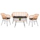 ΣΕΤ ΣΑΛΟΝΙ ΕΞΩΤΕΡΙΚΟΥ ΧΩΡΟΥ 4ΤΜΧ ALLEGRA HM21052 WICKER-ΜΕΤΑΛΛΟ