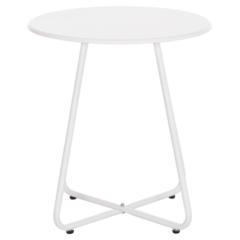 ΒΟΗΘΗΤΙΚΟ ΤΡΑΠΕΖΑΚΙ ΜΕΤΑΛΛΙΚΟ ΣΤΡΟΓΓΥΛΟ SAMMON HM6271.02 ΛΕΥΚΟ Φ45x50Υεκ