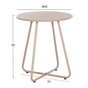 ΒΟΗΘΗΤΙΚΟ ΤΡΑΠΕΖΑΚΙ ΜΕΤΑΛΛΙΚΟ ΣΤΡΟΓΓΥΛΟ SAMMON HM6271.03 ΚΑΠΟΥΤΣΙΝΟ Φ45x50Υεκ