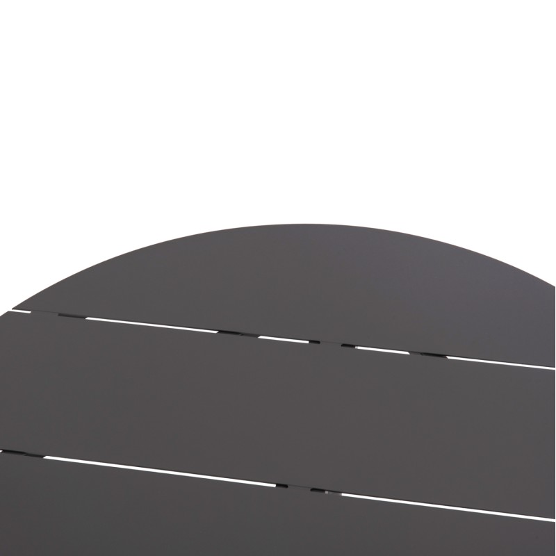 ΤΡΑΠΕΖΙ ΣΤΡΟΓΓΥΛΟ ΑΛΟΥΜΙΝΙΟΥ HIGER HM6289.01 ΓΚΡΙ Φ90x74Yεκ.