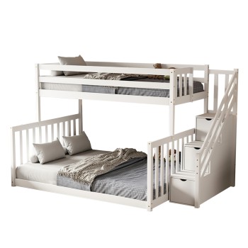 ΠΑΙΔΙΚH ΚΟΥΚΕΤΑ τ.MONTESSORI BEAMER HM711.03 ΞΥΛΟ ΠΕΥΚΟΥ ΣΕ ΛΕΥΚΟ-ΣΤΡΩΜΑΤΑ 90-140x190εκ