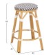 ΣΚΑΜΠΟ ΑΛΟΥΜΙΝΙΟΥ ΜΕΣ.ΥΨΟΥΣ CHINO HM6286.03 BAMBOO LOOK & TEXTILENE ΜΑΥΡΟ 43x43x65Υεκ