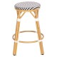 ΣΚΑΜΠΟ ΑΛΟΥΜΙΝΙΟΥ ΜΕΣ.ΥΨΟΥΣ CHINO HM6286.03 BAMBOO LOOK & TEXTILENE ΜΑΥΡΟ 43x43x65Υεκ