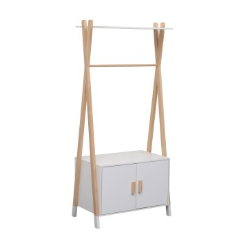 ΚΡΕΜΑΣΤΡΑ ΠΑΙΔΙΚH ΜΕ ΝΤΟΥΛΑΠΙ PASCHAL HM2495.03 ΜΕΛΑΜΙΝΗ-ΞΥΛΟ ΠΕΥΚΟΥ 76x44x170Υεκ