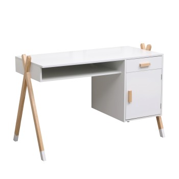 ΓΡΑΦΕΙΟ ΠΑΙΔΙΚΟ PASCHAL HM2496.03 ΜΕΛΑΜΙΝΗ-ΞΥΛΟ ΠΕΥΚΟΥ 120x55x75Υεκ