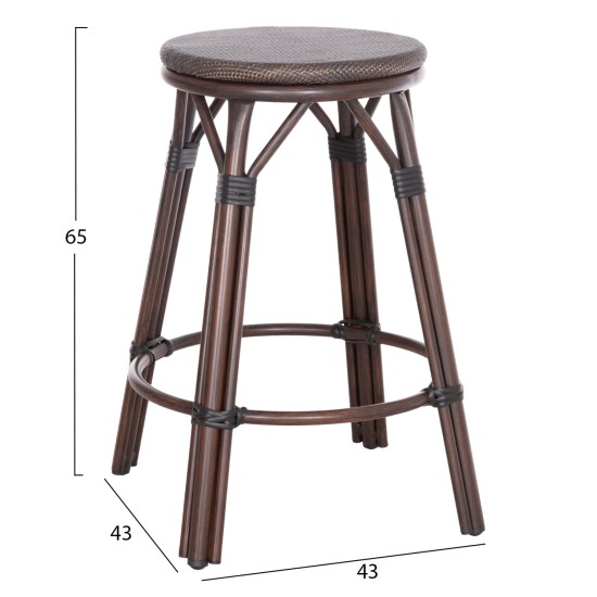 ΣΚΑΜΠΟ ΑΛΟΥΜΙΝΙΟΥ ΜΕΣ.ΥΨΟΥΣ CHINO HM6286.01 BAMBOO LOOK & TEXTILENE ΚΑΦΕ 43x43x65Υεκ ΣΚΑΜΠΟ ΑΛΟΥΜΙΝΙΟΥ ΜΕΣ.ΥΨΟΥΣ CHINO HM6286.01 BAMBOO LOOK & TEXTILENE ΚΑΦΕ 43x43x65Υεκ