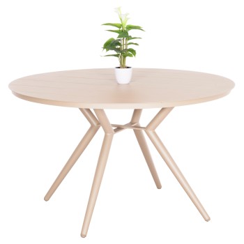 ΤΡΑΠΕΖΙ ΑΛΟΥΜΙΝΙΟΥ ΣΤΡΟΓΓΥΛΟ HIGER HM6290.04 ΚΑΠΟΥΤΣΙΝΟ Φ126x74Υεκ.