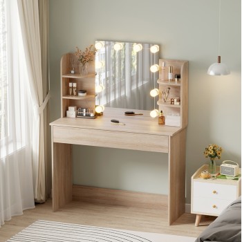 ΤΟΥΑΛΕΤΑ ΜΕ ΦΩΤΙΣΜΟ LED-ΡΑΦΙΑ-ΣΥΡΤΑΡΙΑ LAURYN HM2502.01 SONAMA 108x40x140Υεκ