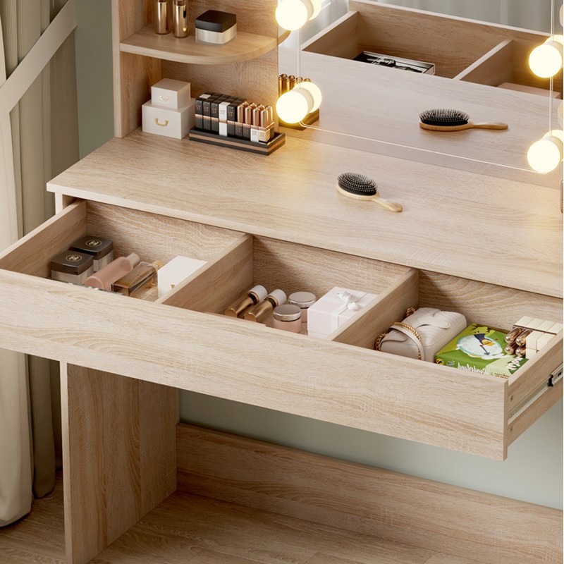 ΤΟΥΑΛΕΤΑ ΜΕ ΦΩΤΙΣΜΟ LED-ΡΑΦΙΑ-ΣΥΡΤΑΡΙΑ LAURYN HM2502.01 SONAMA 108x40x140Υεκ