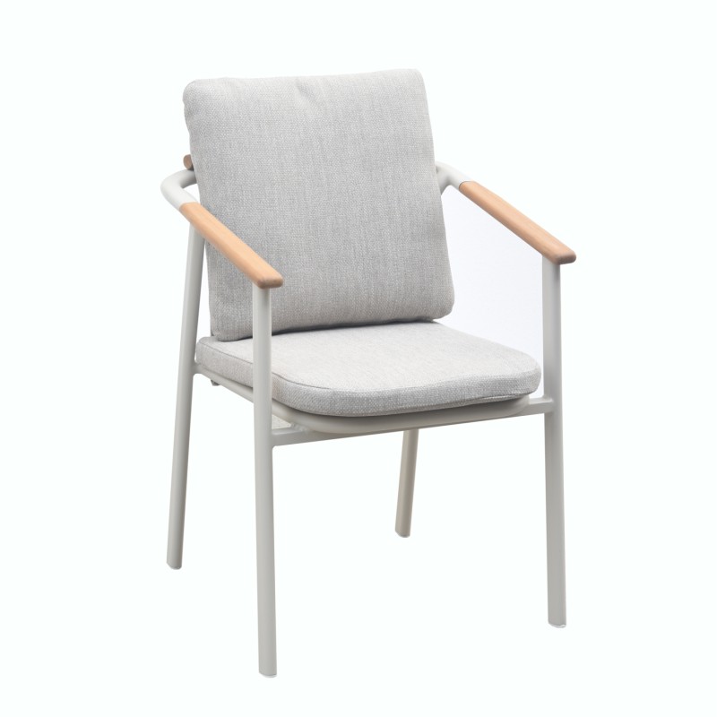 ΠΟΛΥΘΡΟΝΑ ΑΛΟΥΜΙΝΙΟΥ SENTI HM6204.02 ΣΚΕΛΕΤΟΣ ΚΡΕΜ & OLEFIN ΜΠΕΖ 60x55.5x90Υεκ