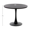 ΤΡΑΠΕΖΙ ΤΡΑΠΕΖΑΡΙΑΣ ROLLO HM9421.12 ΣΤΡΟΓΓΥΛΟ BLACK MARBLE Φ90x74Υεκ.