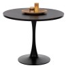 ΤΡΑΠΕΖΙ ΤΡΑΠΕΖΑΡΙΑΣ ROLLO HM9421.12 ΣΤΡΟΓΓΥΛΟ BLACK MARBLE Φ90x74Υεκ.