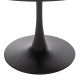 ΤΡΑΠΕΖΙ ΤΡΑΠΕΖΑΡΙΑΣ ROLLO HM9421.12 ΣΤΡΟΓΓΥΛΟ BLACK MARBLE Φ90x74Υεκ.
