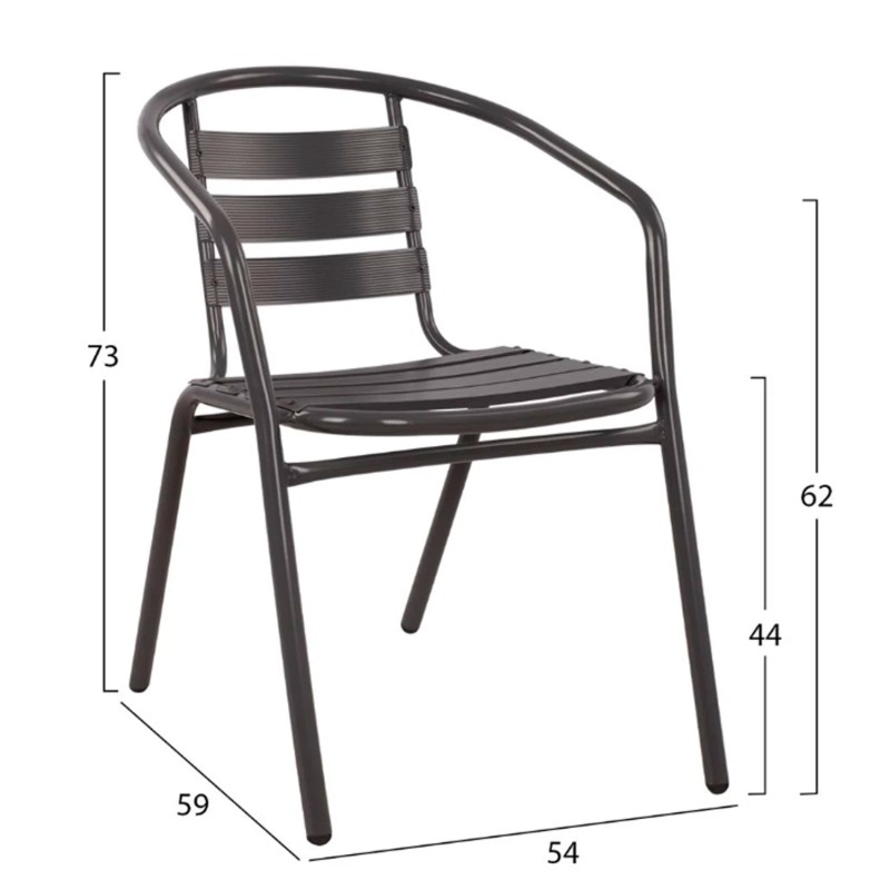 ΣΕΤ ΕΞΩΤ.ΧΩΡΟΥ 3ΤΜΧ LAURA HM21112 ΤΡΑΠΕΖΙ ΗΜΙΚΥΚΛΙΚΟ & 2 ΠΟΛΥΘΡΟΝΕΣ- ΓΚΡΙ