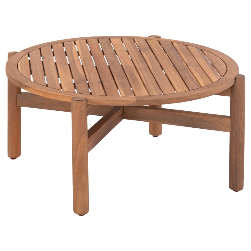 ΤΡΑΠΕΖΙ ΧΑΜΗΛΟ ΕΞ.ΧΩΡΟΥ ΣΤΡΟΓΓΥΛΟ SANJI HM6222 ΞΥΛΟ ΑΚΑΚΙΑΣ ΣΕ ΦΥΣΙΚΟ Φ66x48.5Υεκ.