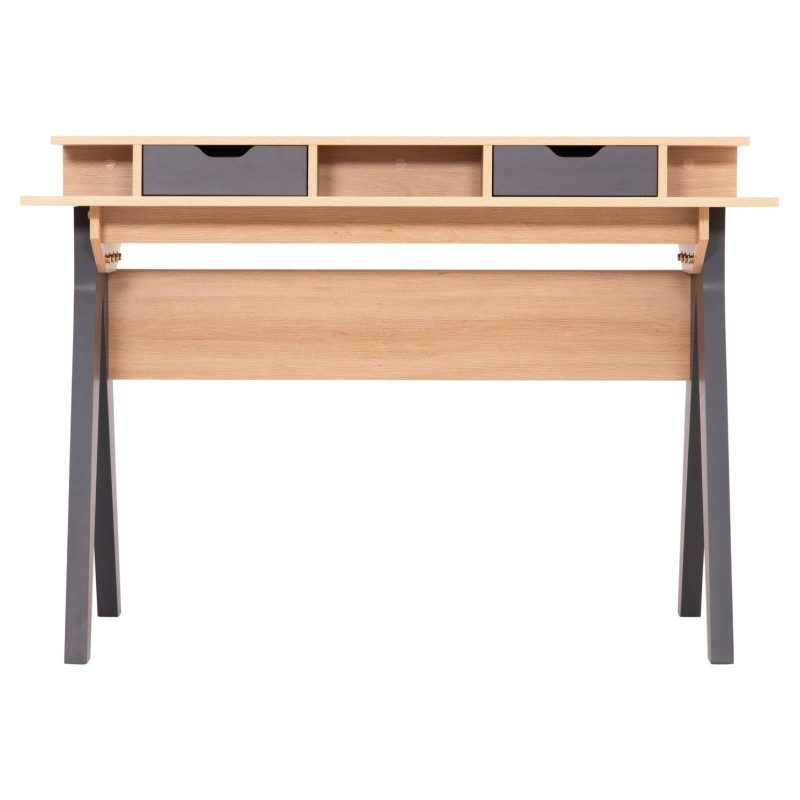 ΓΡΑΦΕΙΟ REXIN HM18290 ΜΕΛΑΜΙΝΗ ΣΕ SONAMA-ΓΚΡΙ 120x19-59x75-85,5ΥΥεκ.