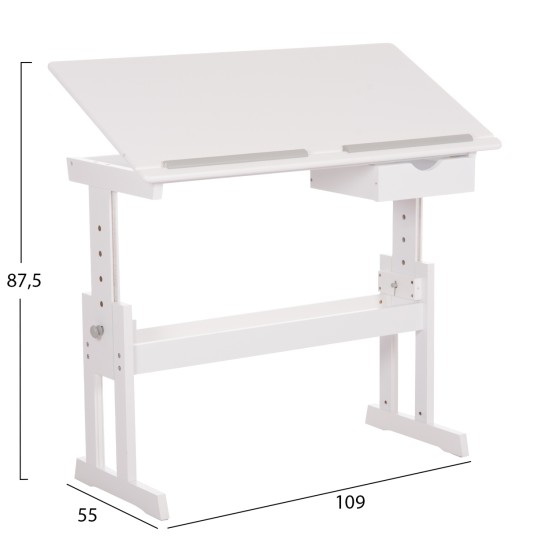 ΓΡΑΦΕΙΟ/ΣΧΕΔΙΑΣΤΗΡΙΟ ΠΑΙΔΙΚΟ ASCENT HM18289 MDF ΣΕ ΛΕΥΚΟ 109x55x87,5Υεκ ΓΡΑΦΕΙΟ/ΣΧΕΔΙΑΣΤΗΡΙΟ ASCENT HM18289 MDF ΣΕ ΛΕΥΚΟ 109x55x87,5Υεκ