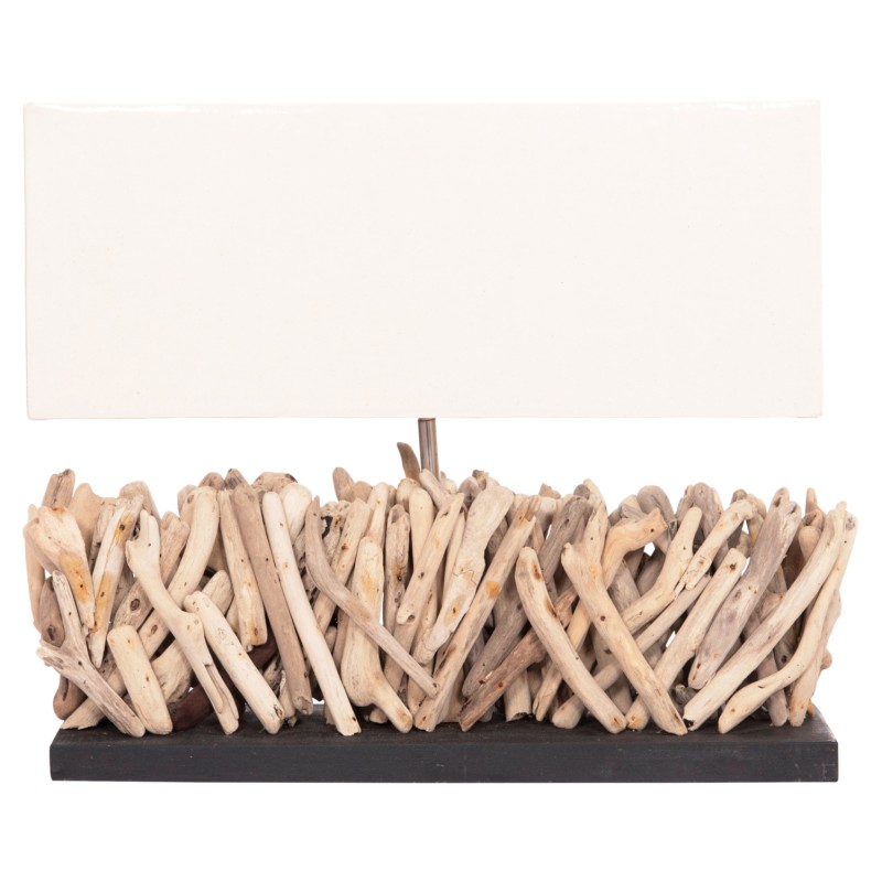 ΕΠΙΤΡΑΠΕΖΙΟ ΟΡΘΟΓΩΝΙΟ ΦΩΤΙΣΤΙΚΟ TWIGGY HM4434 DRIFTWOOD & ΛΕΥΚΟ ΚΑΠΕΛΟ 56x16.5x43Υεκ.