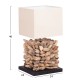 ΕΠΙΤΡΑΠΕΖΙΟ ΦΩΤΙΣΤΙΚΟ ΣΧΗΜΑ ΚΥΒΟΥ TWIGGY HM4425 DRIFTWOOD & ΛΕΥΚΟ ΚΑΠΕΛΟ 24x24x46Υεκ