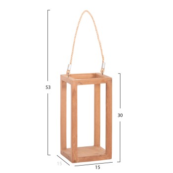 ΕΠΙΤΡΑΠΕΖΙΟ ΔΙΑΚΟΣΜΗΤΙΚΟ ΦΑΝΑΡΙ ΓΙΑ ΚΕΡΙ FENT HM4583 ΞΥΛΟ TEAK ΦΥΣΙΚΟ 15x15x30-53Υεκ.