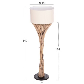 ΔΙΑΚΟΣΜΗΤΙΚΟ ΦΩΤΙΣΤΙΚΟ ΔΑΠΕΔΟΥ ALTAR HM4433 DRIFTWOOD--ΛΕΥΚΟ PVC Φ45x142Υεκ.