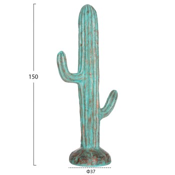ΔΙΑΚΟΣΜΗΤΙΚΟΣ ΚΑΚΤΟΣ ΔΑΠΕΔΟΥ CACTUS HM4386.03L ΓΥΨΟΣ ΣΕ ΤΙΡΚΟΥΑΖ 63x37x150Υεκ.