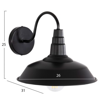 ΑΠΛΙΚΑ ΤΟΙΧΟΥ DONO HM4478 ΜΕΤΑΛΛΟ ΣΕ ΜΑΥΡΟ 26x31x25Υεκ.