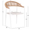 ΠΟΛΥΘΡΟΝΑ BERG HM6284.01 ΑΛΟΥΜΙΝΙΟ & TEXTILENE ΛΕΥΚΟ--P.E.TWISTED RATTAN 55x56x79Υεκ