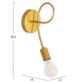 ΑΠΛΙΚΑ ΤΟΙΧΟΥ FRIDRIK HM7399.12 ΜΕΤΑΛΛΟ ΣΕ ΧΡΥΣΟ 12x15,5x28,5Υεκ.