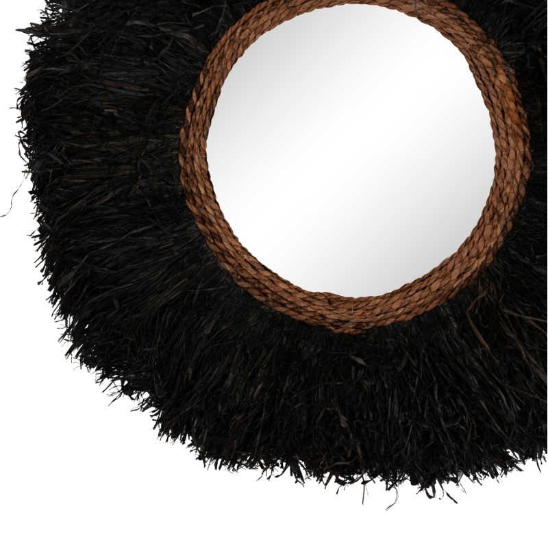 ΔΙΑΚΟΣΜΗΤΙΚΟΣ ΚΑΘΡΕΠΤΗΣ ΤΟΙΧΟΥ ΣΤΡΟΓΓΥΛΟΣ BRENNO HM4713 ΙΝΕΣ ΜΠΑΝΑΝΑΣ ΜΑΥΡΟ Φ80εκ