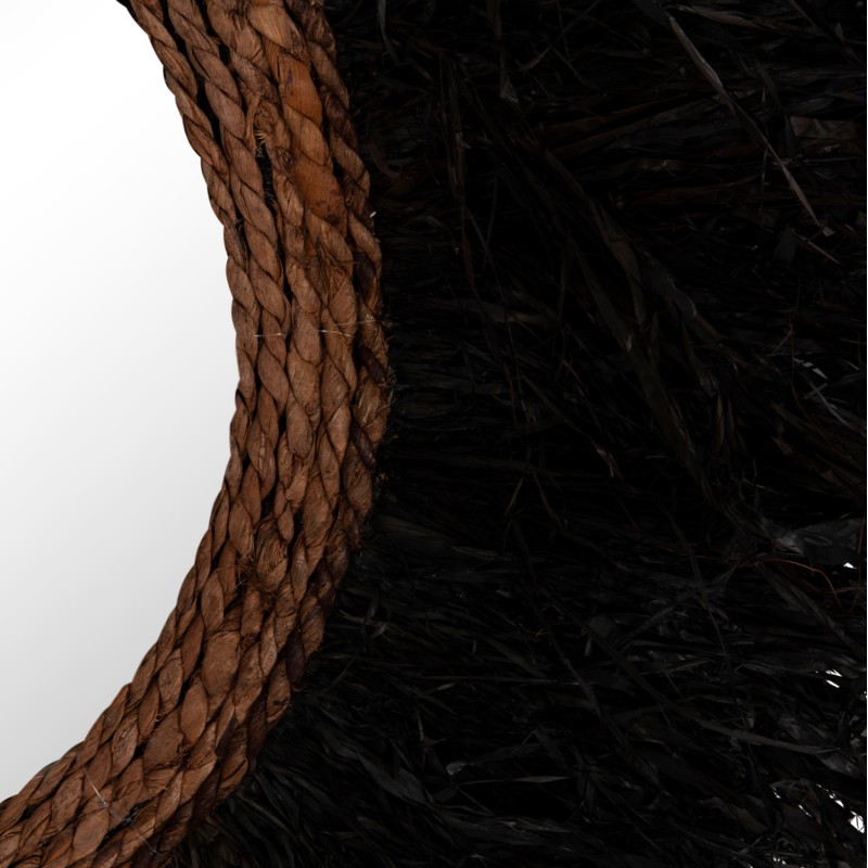 ΔΙΑΚΟΣΜΗΤΙΚΟΣ ΚΑΘΡΕΠΤΗΣ ΤΟΙΧΟΥ ΣΤΡΟΓΓΥΛΟΣ BRENNO HM4713 ΙΝΕΣ ΜΠΑΝΑΝΑΣ ΜΑΥΡΟ Φ80εκ