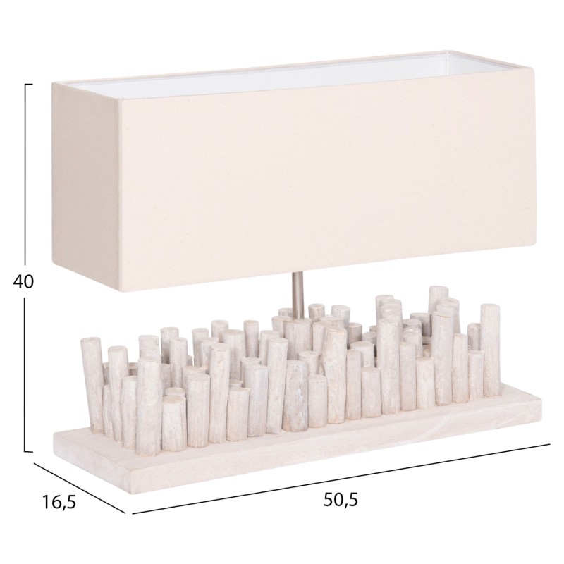 ΕΠΙΤΡΑΠΕΖΙΟ ΦΩΤΙΣΤΙΚΟ TWIGGY HM4426 DRIFTWOOD & ΚΑΠΕΛΟ ΣΕ ΛΕΥΚΟ 50,5x16,5x40Υεκ.