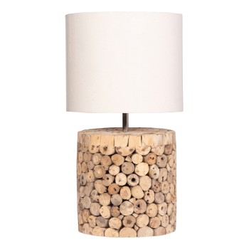 ΕΠΙΤΡΑΠΕΖΙΟ ΚΥΛΙΝΔΡΙΚΟ ΦΩΤΙΣΤΙΚΟ TWIGGY HM4427 DRIFTWOOD & ΜΠΕΖ ΚΑΠΕΛΟ Φ24.5x45Υεκ.