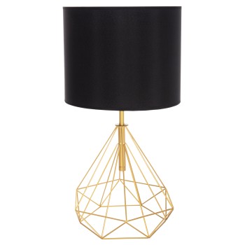 ΕΠΙΤΡΑΠΕΖΙΟ ΦΩΤΙΣΤΙΚΟ GEILO HM7416.12 ΧΡΥΣΟ ΜΕΤΑΛΛΙΚΟ--ΜΑΥΡΟ PVC ΚΑΠΕΛΟ Φ25x48,5Υεκ.