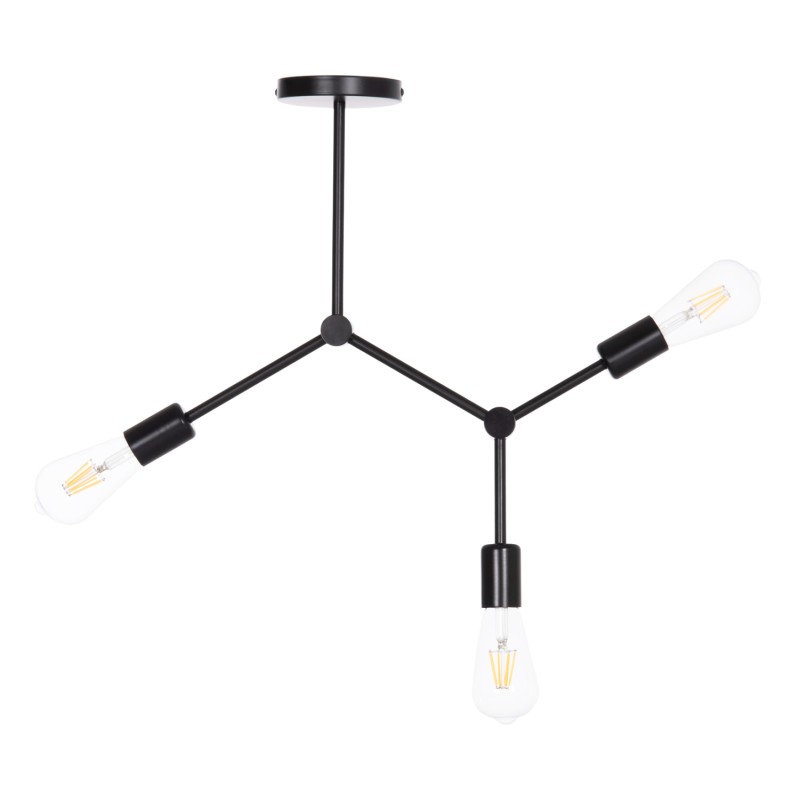 ΦΩΤΙΣΤΙΚΟ ΟΡΟΦΗΣ 3-ΦΩΤΟ LIGHTY HM7404.11 ΜΕΤΑΛΛΟ ΣΕ ΜΑΥΡΟ 52x5x48Υεκ.