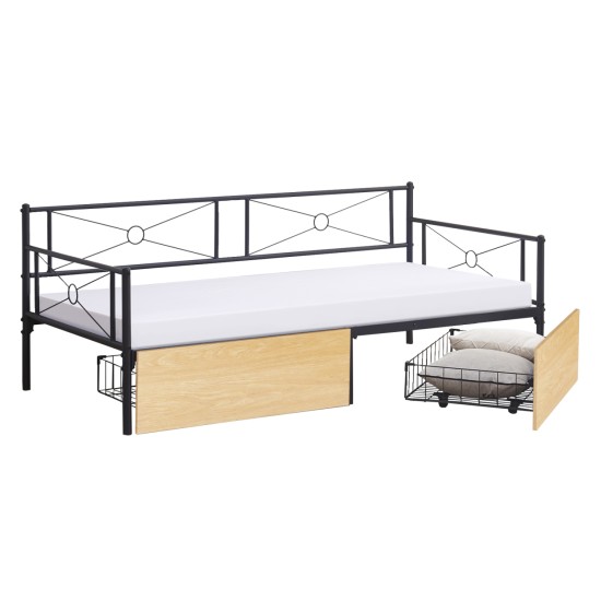 ΚΡΕΒΑΤΙ-ΚΑΝΑΠΕΣ BERNIE HM21120.02 ΜΑΥΡΟΣ ΜΕΤΑΛ.ΣΚΕΛΕΤΟΣ & SONAMA ΣΥΡΤΑΡΙΑ-190x90εκ. ΚΡΕΒΑΤΙ-ΚΑΝΑΠΕΣ BERNIE HM21120.02 ΜΑΥΡΟΣ ΜΕΤΑΛ.ΣΚΕΛΕΤΟΣ & 2 SONAMA ΣΥΡΤΑΡΙΑ-190x90εκ.