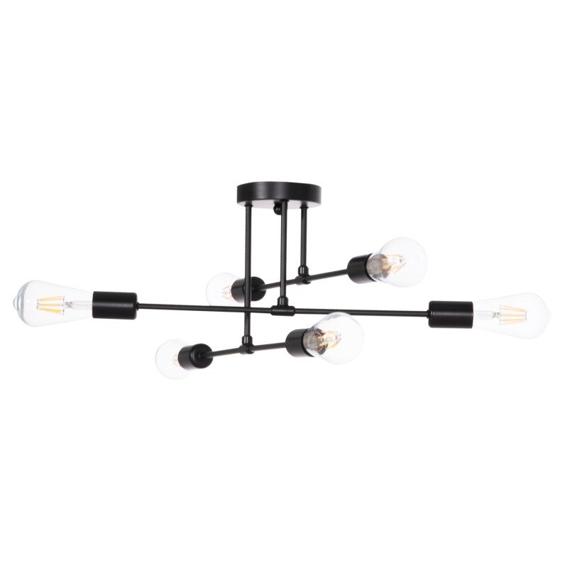 ΦΩΤΙΣΤΙΚΟ ΟΡΟΦΗΣ ΠΟΛΥΦΩΤΟ LIGHTY HM7427.11 ΜΕΤΑΛΛΟ ΣΕ ΜΑΥΡΟ 51x51x23Υεκ.