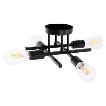 ΦΩΤΙΣΤΙΚΟ ΟΡΟΦΗΣ ΠΟΛΥΦΩΤΟ LIGHTY HM7428.11 ΜΕΤΑΛΛΟ ΣΕ ΜΑΥΡΟ 28x28x15Υεκ.