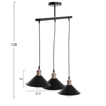 ΦΩΤΙΣΤΙΚΟ ΟΡΟΦΗΣ 3ΦΩΤΟ BELL HM7533.11 ΜΑΥΡΟ ΜΕΤΑΛΛΟ-ΧΑΛΚΙΝΟ ΝΤΟΥΙ Φ21,5x128Υεκ.