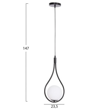 ΦΩΤΙΣΤΙΚΟ ΟΡΟΦΗΣ DROPLET HM7503.11 ΜΕΤΑΛΛΟ ΣΕ ΜΑΥΡΟ-ΛΕΥΚΟΣ ΓΛΟΜΠΟΣ 23,5x12x147Υεκ.