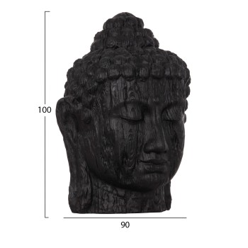 ΔΙΑΚΟΣΜΗΤΙΚΟ ΔΑΠΕΔΟΥ XXL ΚΕΦΑΛΙ ΒΟΥΔΑ HM4385.01 ΓΥΨΟΣ ΣΕ ΜΑΥΡΟ 90x90x100Υεκ.