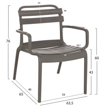 ΠΟΛΥΘΡΟΝΑ ΣΑΛΟΝΙΟΥ ΠΟΛΥΠΡΟΠΥΛΕΝΙΟΥ KORVER HM6333.05 DARK OLIVE GREEN 63.5x65x76Υεκ.