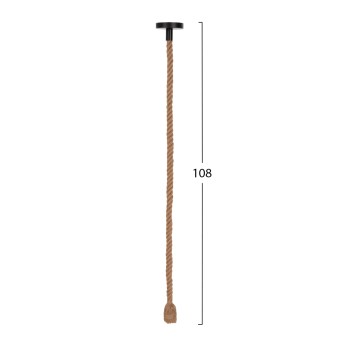 ΦΩΤΙΣΤΙΚΟ ΟΡΟΦΗΣ ΚΡΕΜΑΣΤΟ ΜΕ ΛΑΜΠΤΗΡΑ HM11929.01--ΣΧΟΙΝΙ 1m ΠΑΧΟΥΣ 2cm-ΝΤΟΥΙ Ε27