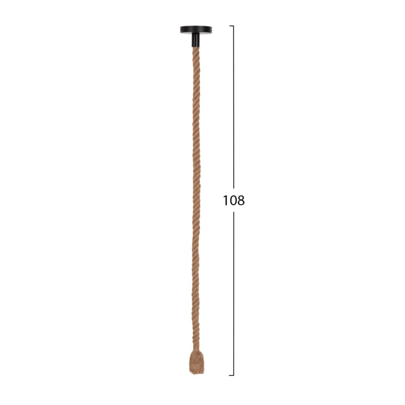 ΦΩΤΙΣΤΙΚΟ ΟΡΟΦΗΣ ΚΡΕΜΑΣΤΟ ΜΕ ΛΑΜΠΤΗΡΑ HM11929.02--ΣΧΟΙΝΙ 1m ΠΑΧΟΥΣ 2cm-ΝΤΟΥΙ Ε27