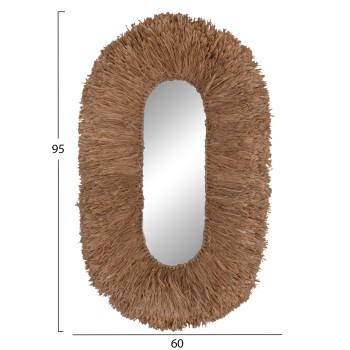 ΚΑΘΡΕΠΤΗΣ ΤΟΙΧΟΥ ΟΒΑΛ HM4711 ΠΛΑΙΣΙΟ ΙΝΕΣ ΣΙΖΑΛ ΣΕ ΧΡΩΜΑ ΦΥΣΙΚΟ 95x60x15(πάχος)εκ.